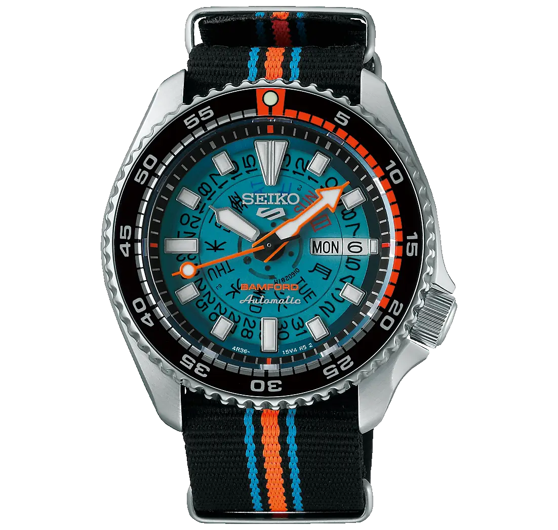 Alchemia stylu - Seiko 5 x Bamford. Japońska niezawodność spotyka brytyjską awangardę