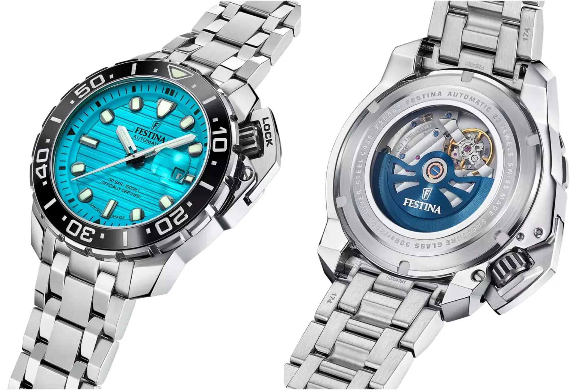 Festina Swiss Made Automatic Diver. Duży, techniczny i solidny zegarek nurkowy