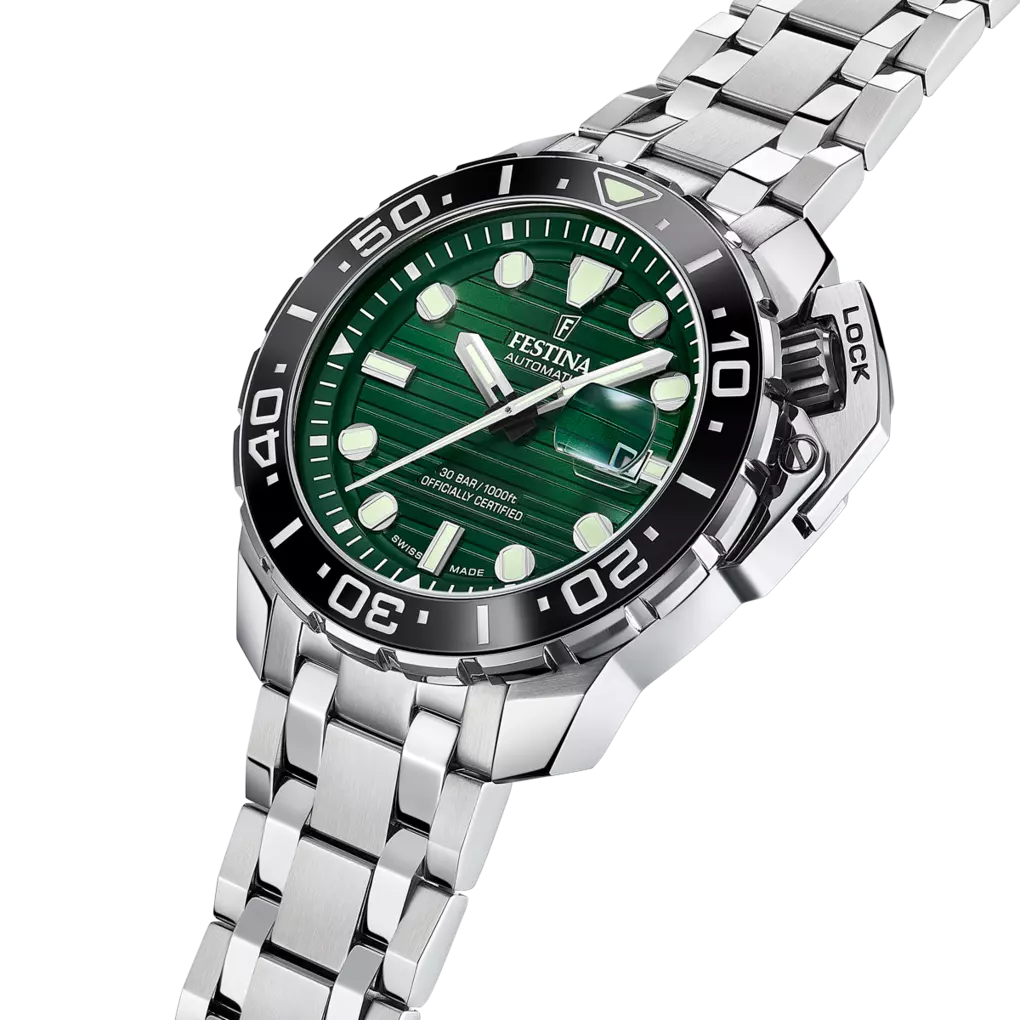 Festina Swiss Made Automatic Diver. Duży, techniczny i solidny zegarek nurkowy