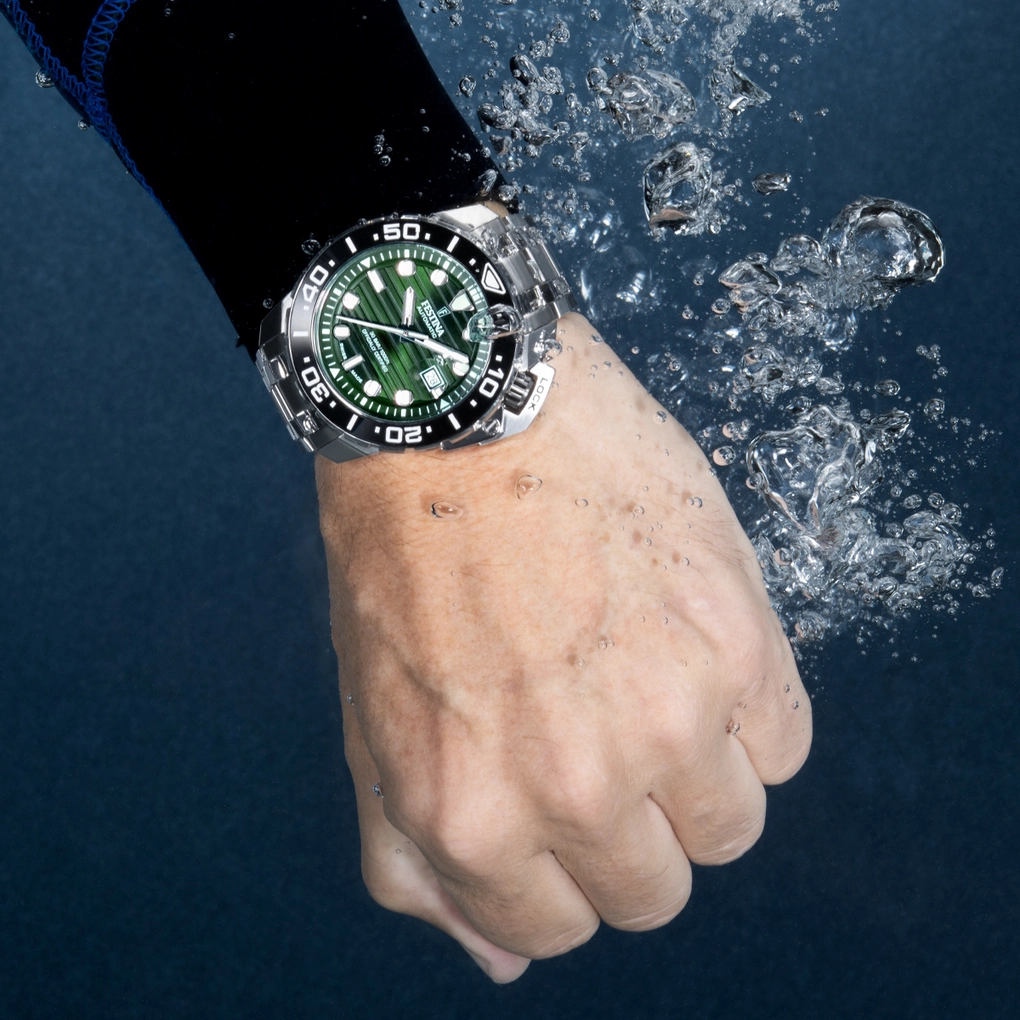 Festina Swiss Made Automatic Diver. Duży, techniczny i solidny zegarek nurkowy