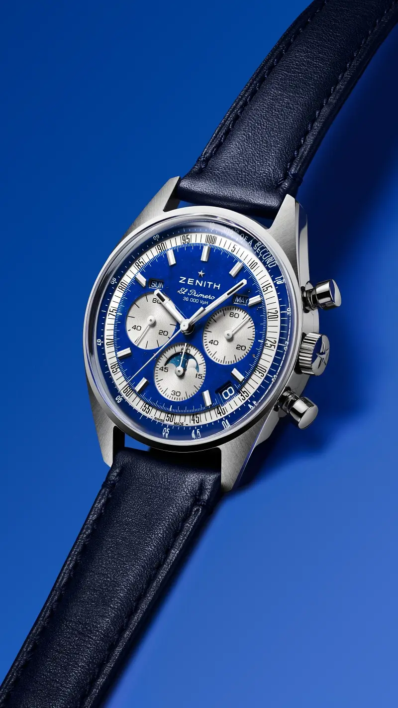 Zenith Chronomaster Original Triple Calendar Lapis Lazuli. Rozbudowane funkcje i tarcza z kamienia
