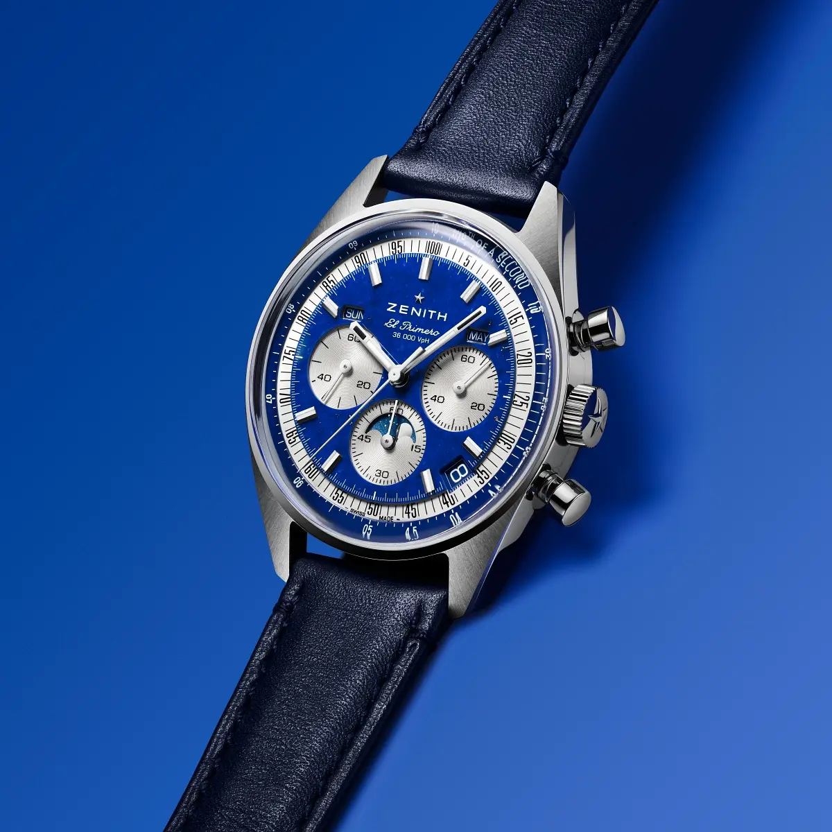 Zenith Chronomaster Original Triple Calendar Lapis Lazuli. Rozbudowane funkcje i tarcza z kamienia