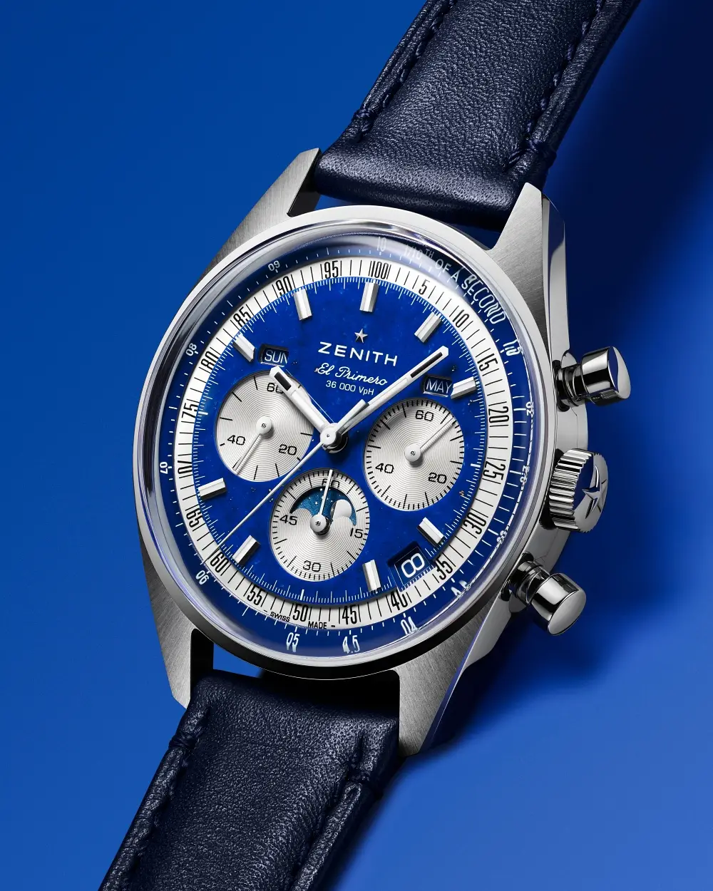 Zenith Chronomaster Original Triple Calendar Lapis Lazuli. Rozbudowane funkcje i tarcza z kamienia