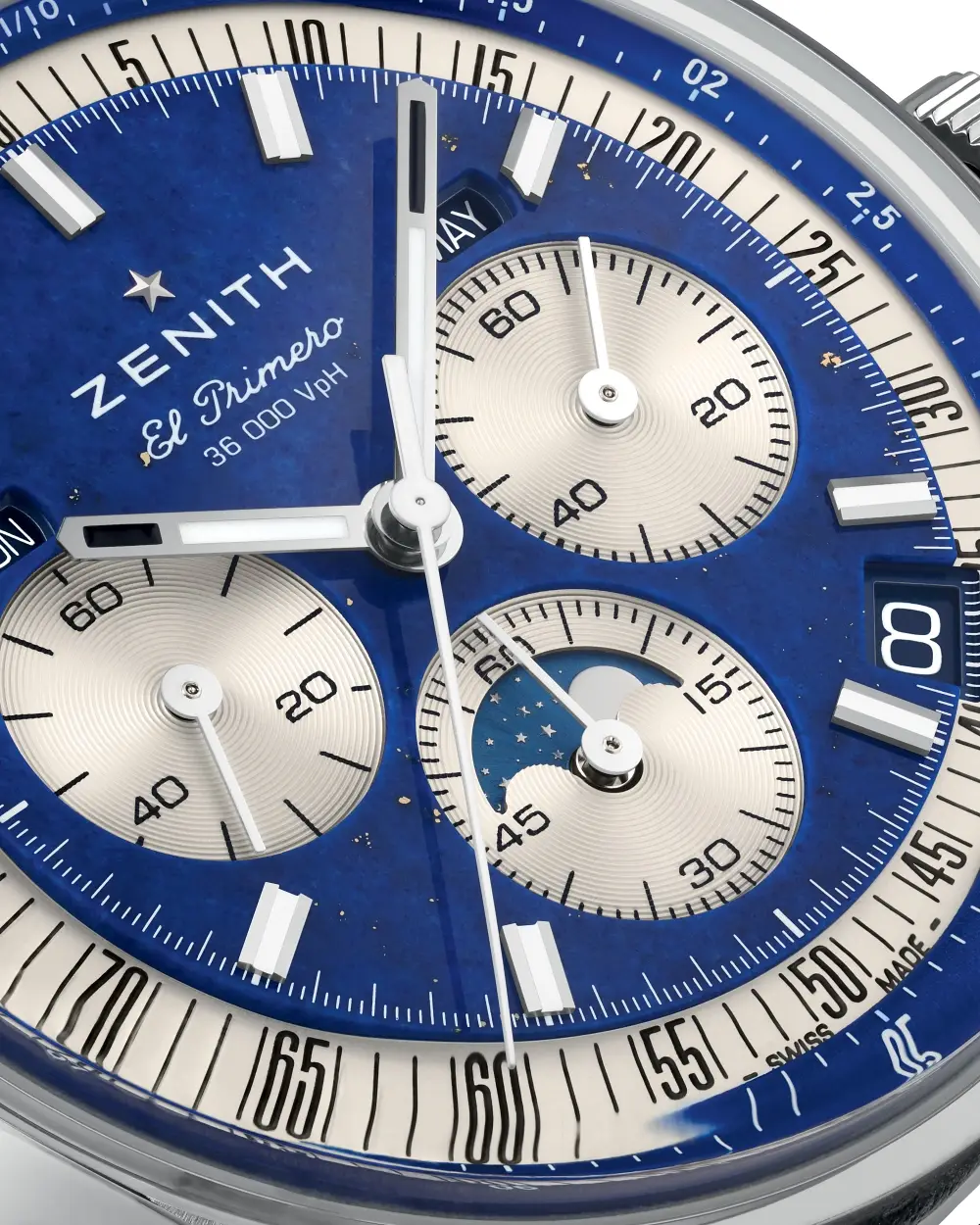 Zenith Chronomaster Original Triple Calendar Lapis Lazuli. Rozbudowane funkcje i tarcza z kamienia