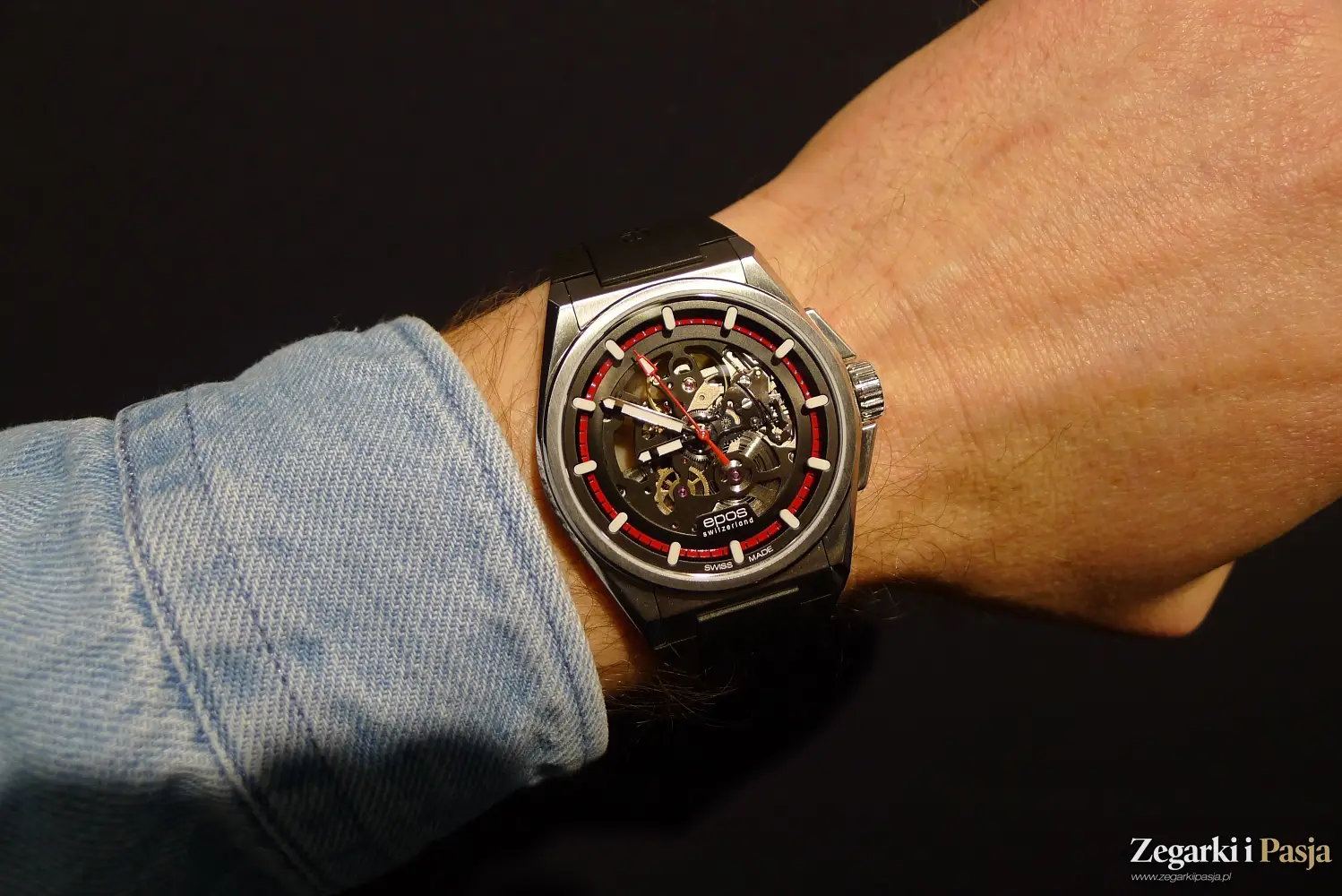 Zegarek szkieletowany w nowoczesnym stylu. Epos 3505 Skeleton Automatic