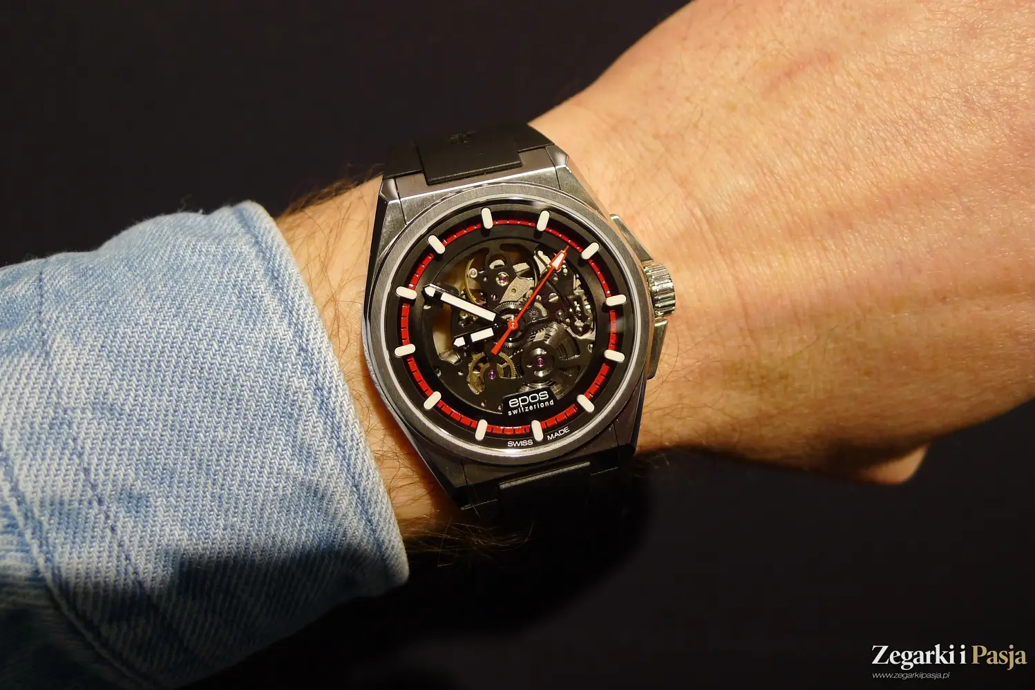 Zegarek szkieletowany w nowoczesnym stylu. Epos 3505 Skeleton Automatic