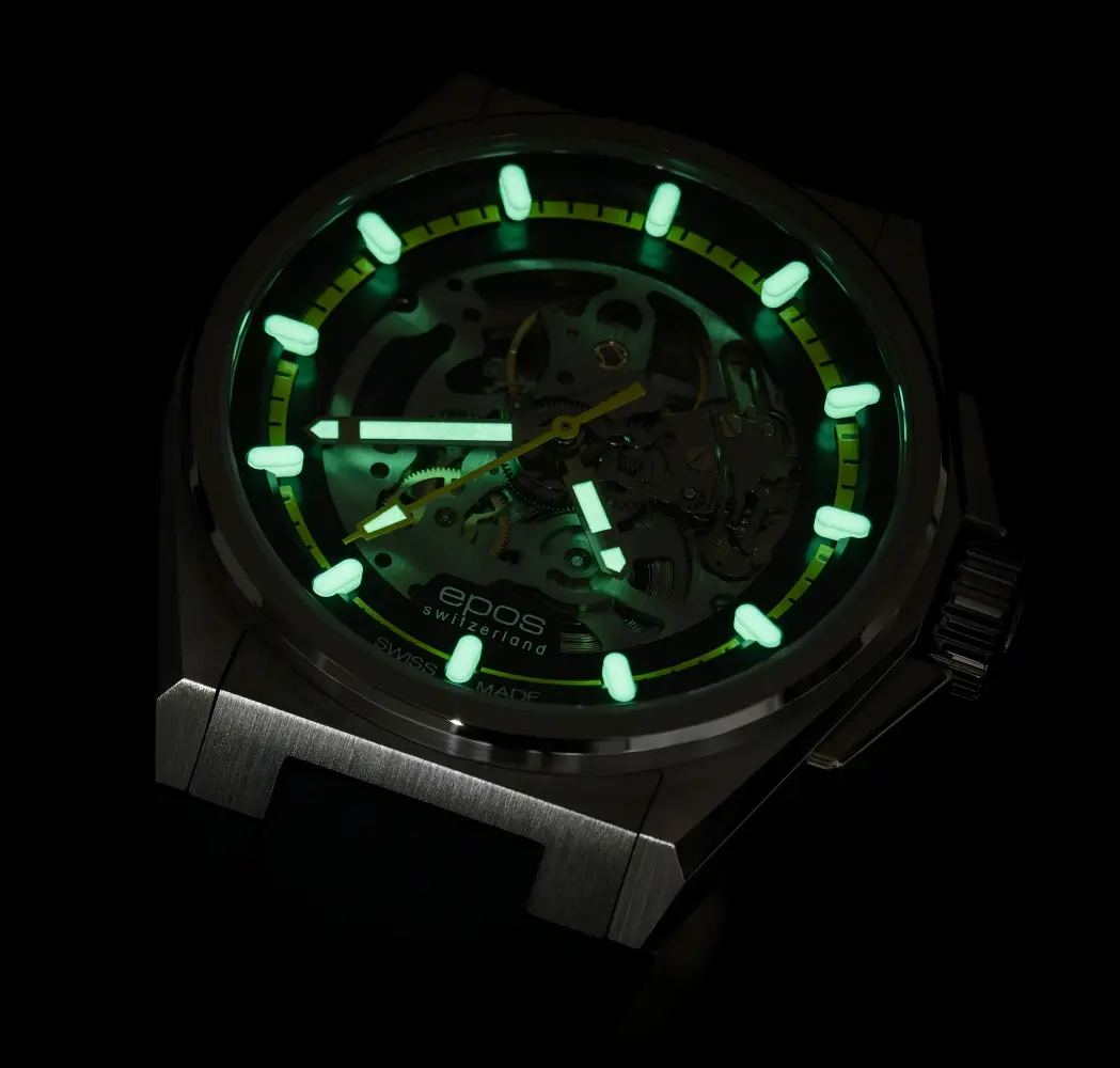 Zegarek szkieletowany w nowoczesnym stylu. Epos 3505 Skeleton Automatic