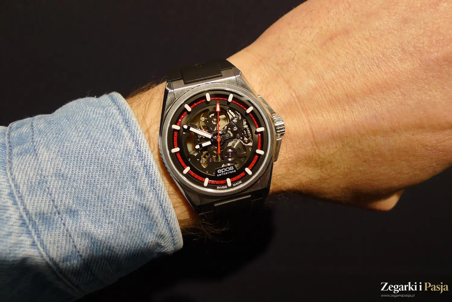 Zegarek szkieletowany w nowoczesnym stylu. Epos 3505 Skeleton Automatic