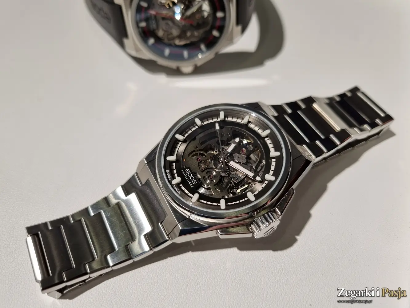 Zegarek szkieletowany w nowoczesnym stylu. Epos 3505 Skeleton Automatic