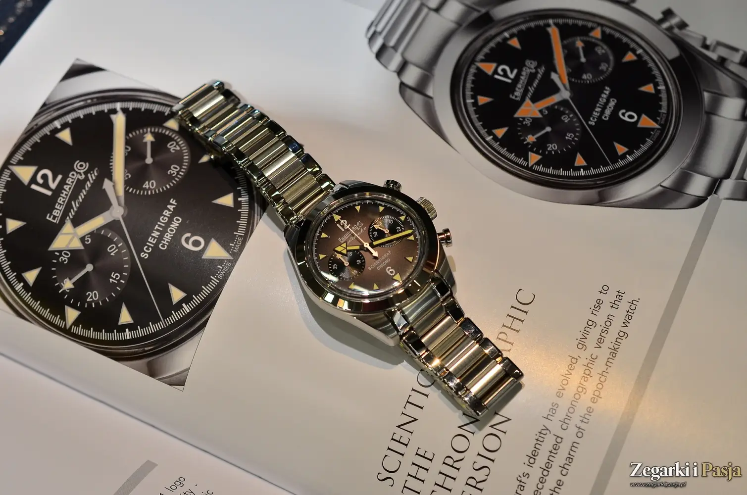 Chronografy i zegarki nurkowe idealnie charakteryzujące kolekcję Eberhard & Co.