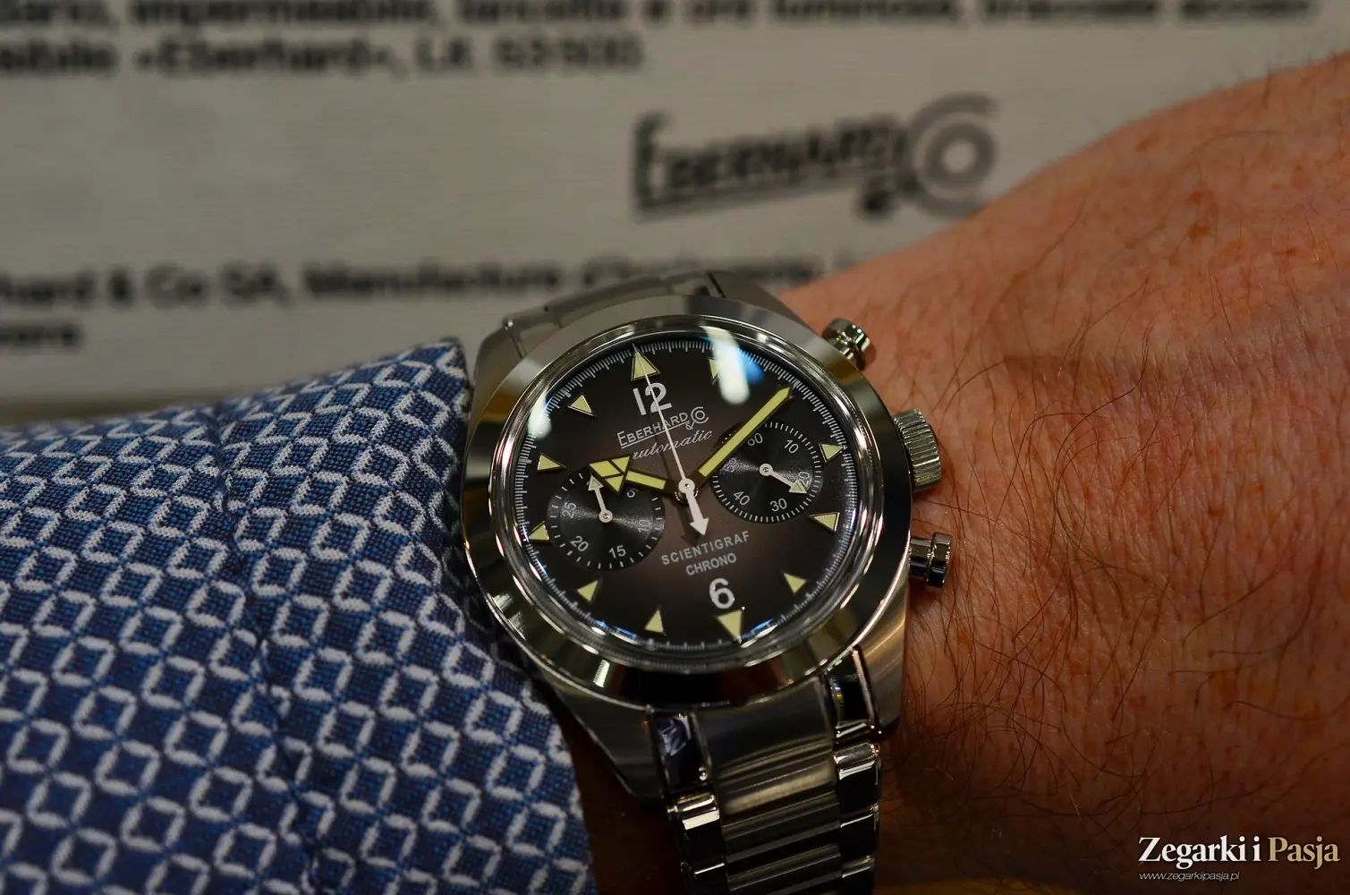 Chronografy i zegarki nurkowe idealnie charakteryzujące kolekcję Eberhard & Co.