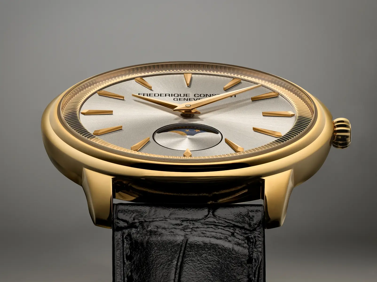 Frederique Constant Classics Moneta Moonphase. Subtelne, eleganckie i zarazem zaskakujące