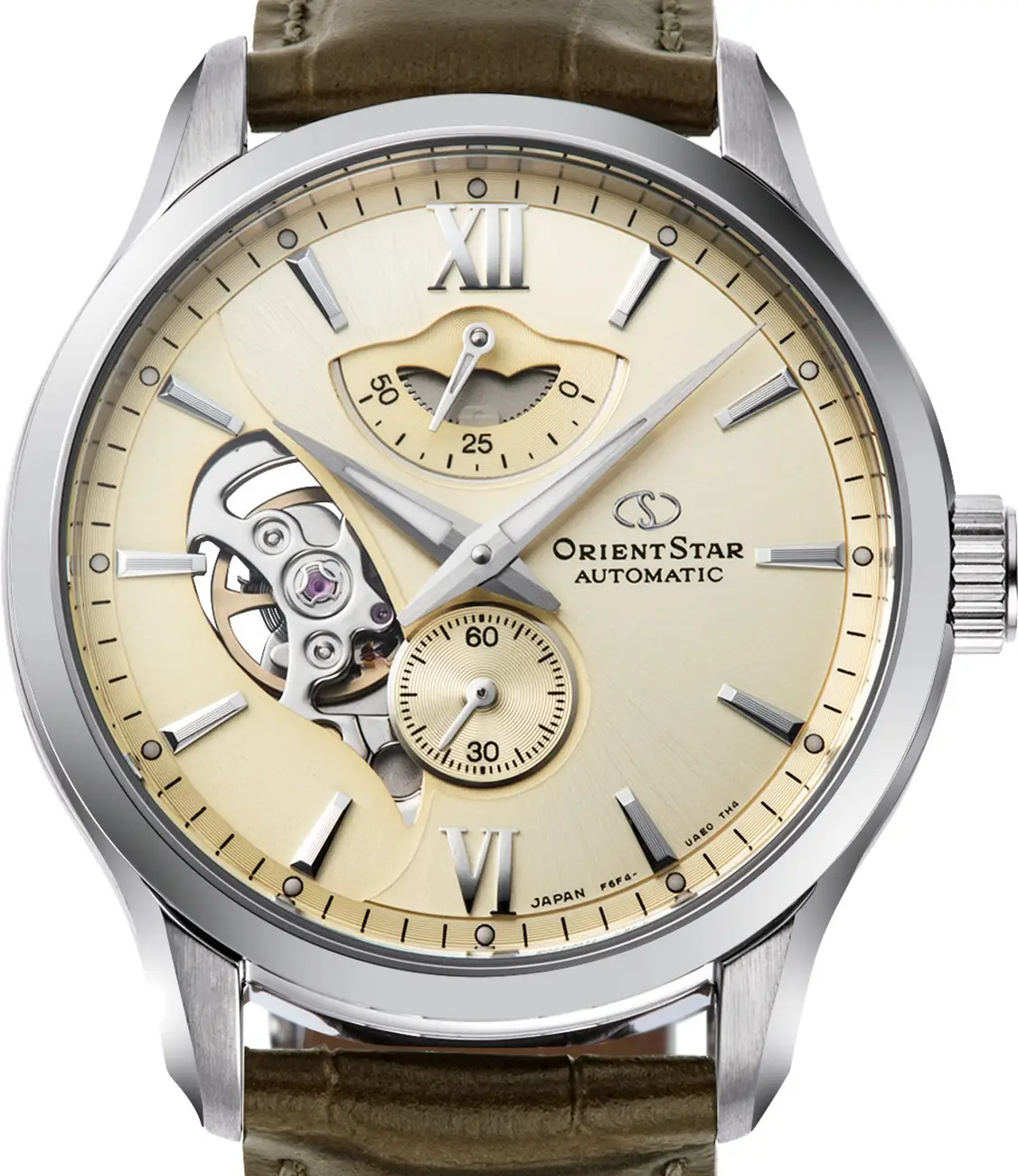 Orient Star Contemporary Date i Layered Skeleton. Kolory i wskazanie rezerwy chodu