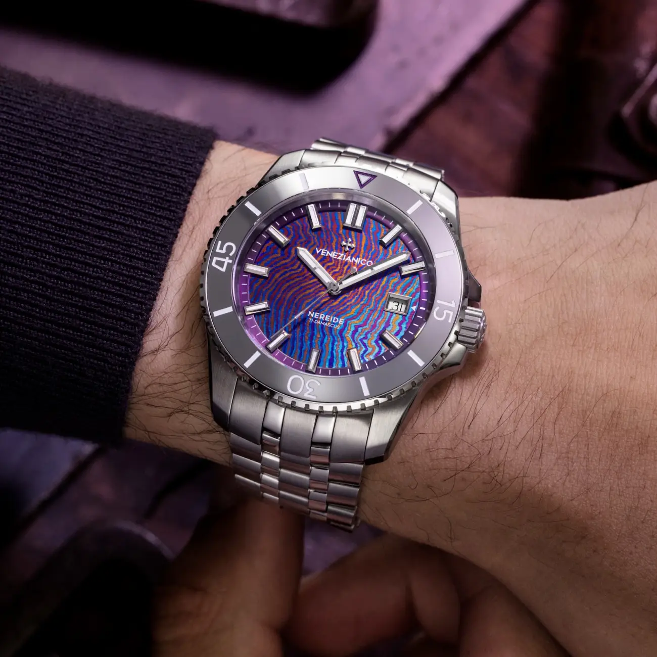 Venezianico Nereide Ti-Damascus Limited Edition. Głębia czasu, wyrzeźbiona w tytanie