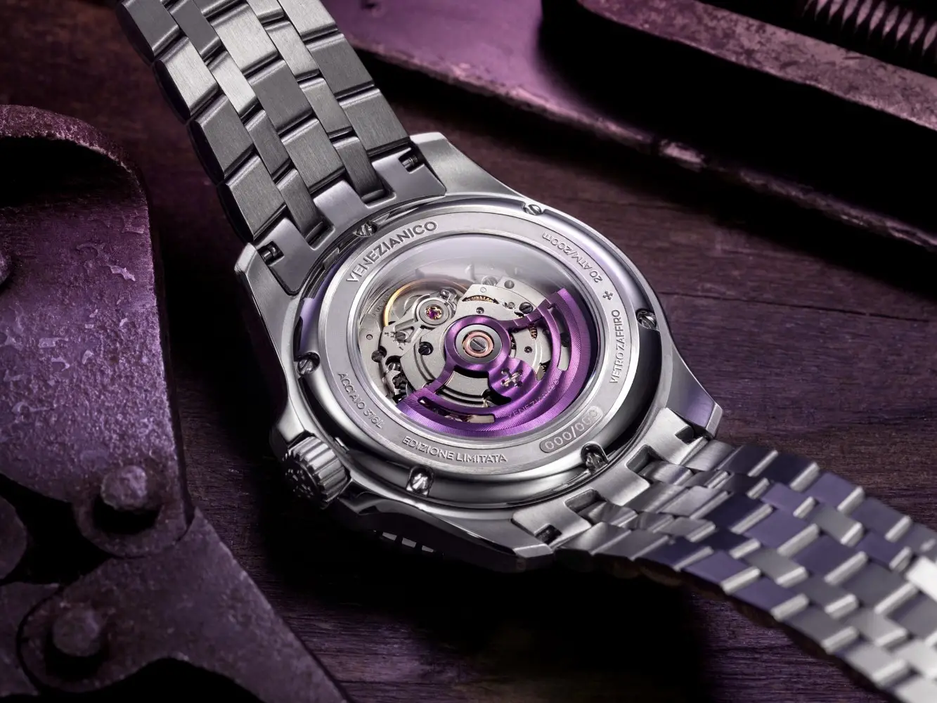 Venezianico Nereide Ti-Damascus Limited Edition. Głębia czasu, wyrzeźbiona w tytanie