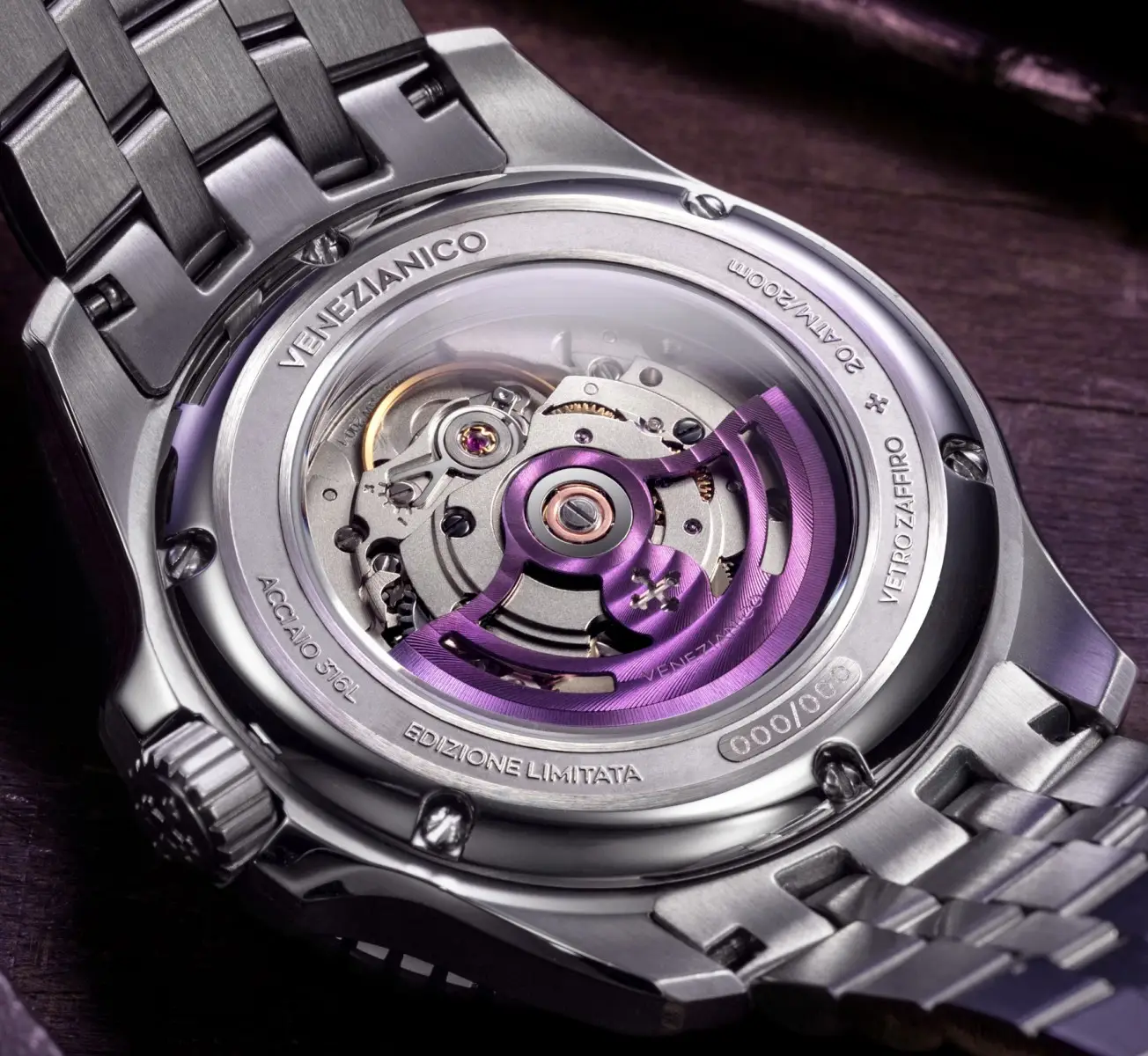 Venezianico Nereide Ti-Damascus Limited Edition. Głębia czasu, wyrzeźbiona w tytanie