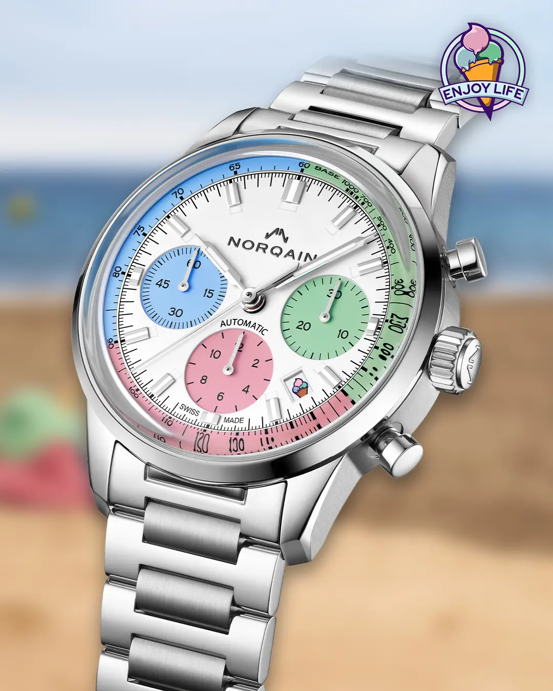 Norqain Freedom 60 Chrono Enjoy Life Special Edition. Smakuj życie, ciesz się każdą sekundą