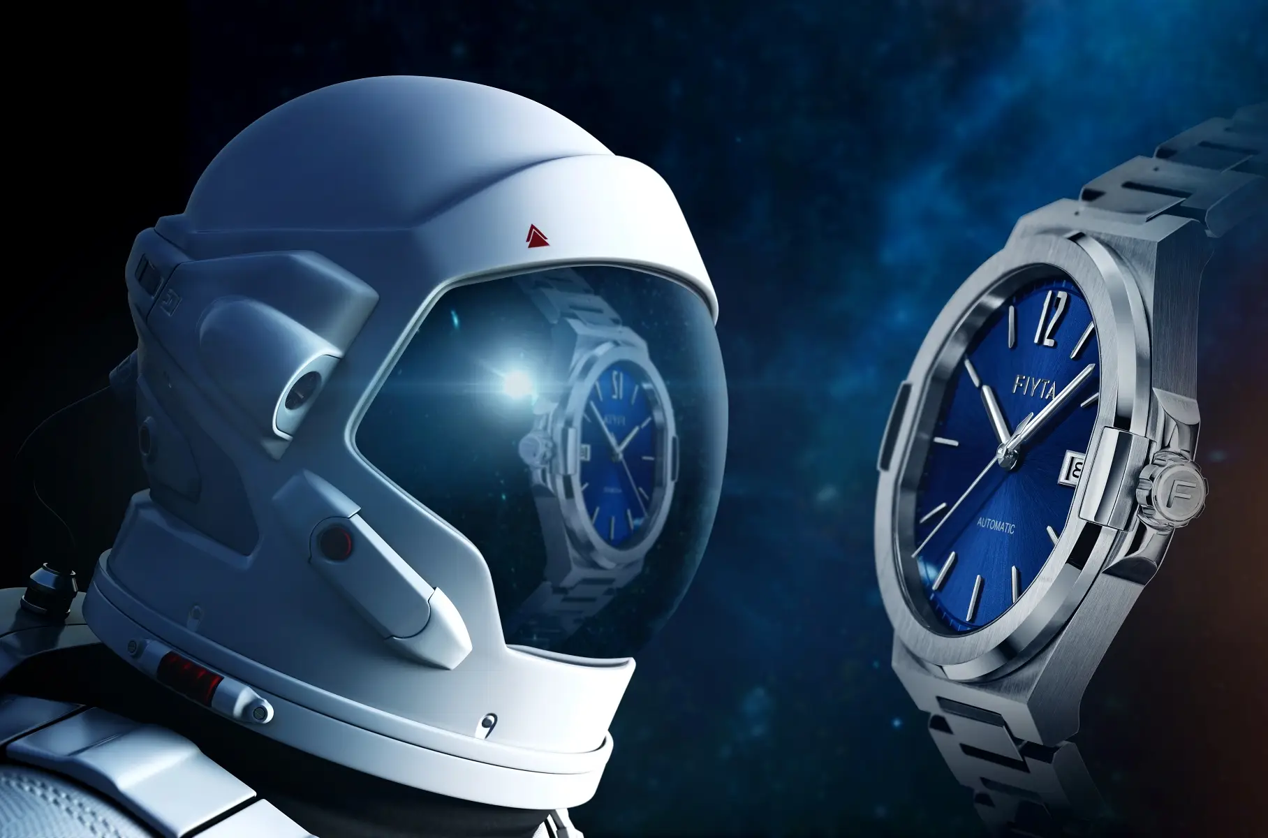 Fiyta Spaceman. Uniwersalny, ultra cienki zegarek ze zintegrowaną ...