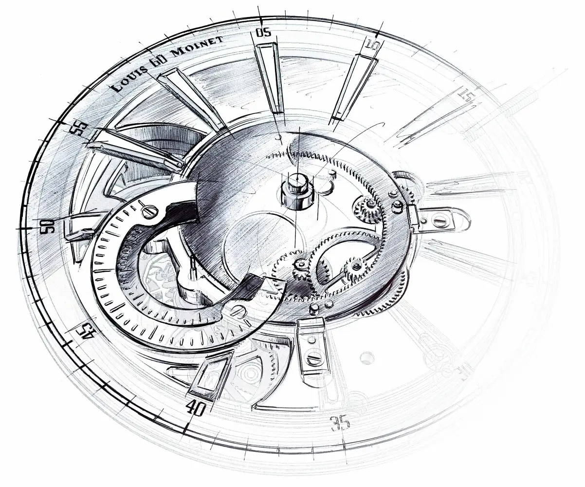 Louis Moinet Black Moon z meteorytami Gadamis 005 i Dhofar 457