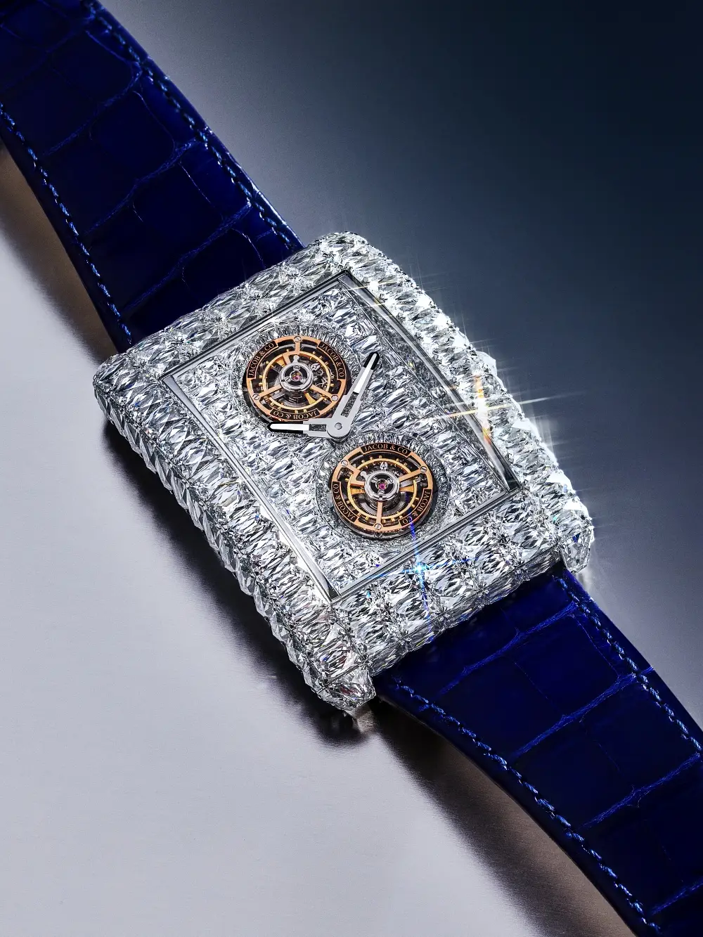 Nowy rodzaj szlifu diamentów i zegarek Jacob & Co. Billionaire Double Tourbillon Angle Cut