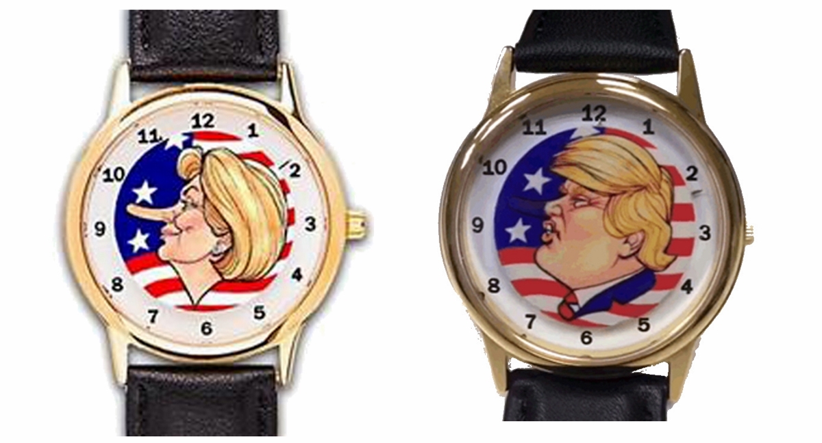 Zegarki kandydatów na fotel prezydenta USA: Hillary Clinton oraz Donalda Trumpa