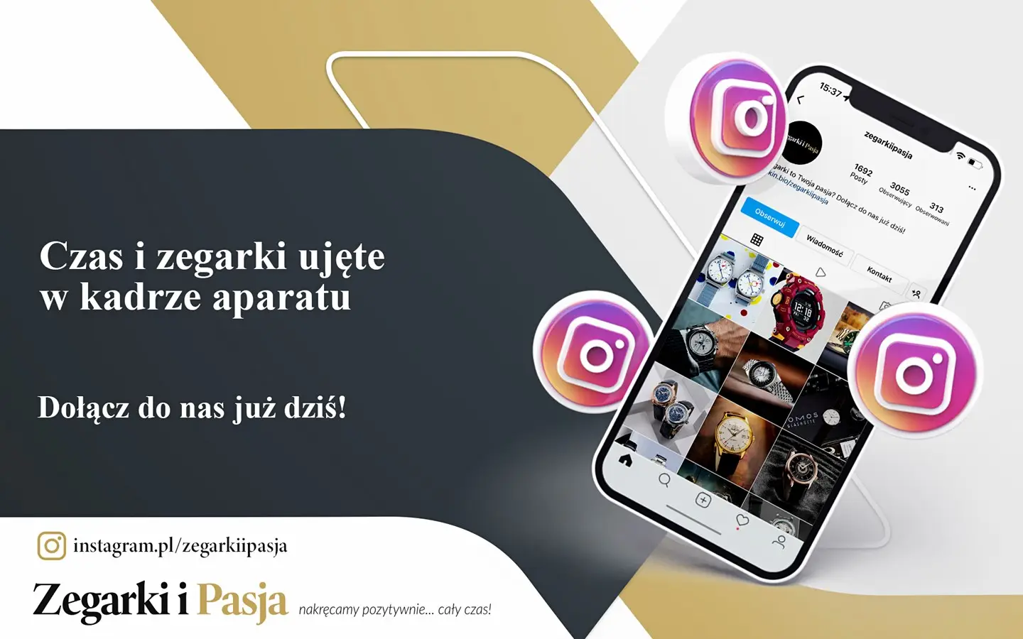 Zegarki i Pasja na Instagramie.