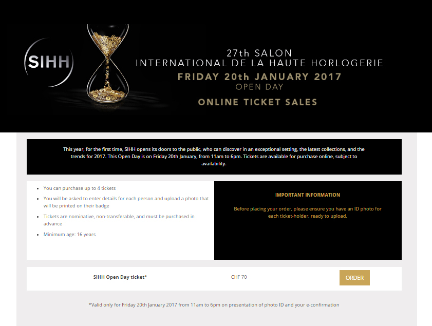 Międzynarodowy Salon Prestiżowego Zegarmistrzostwa w Genewie - SIHH 2017