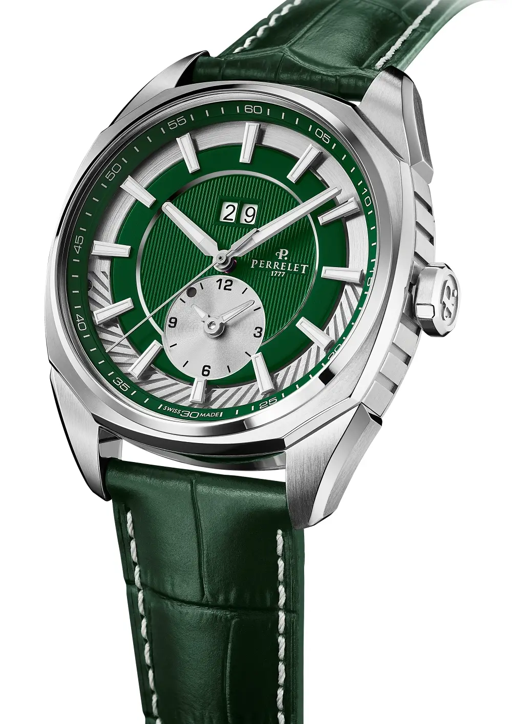 Perrelet LAB Peripheral Dual Time Emerald Green