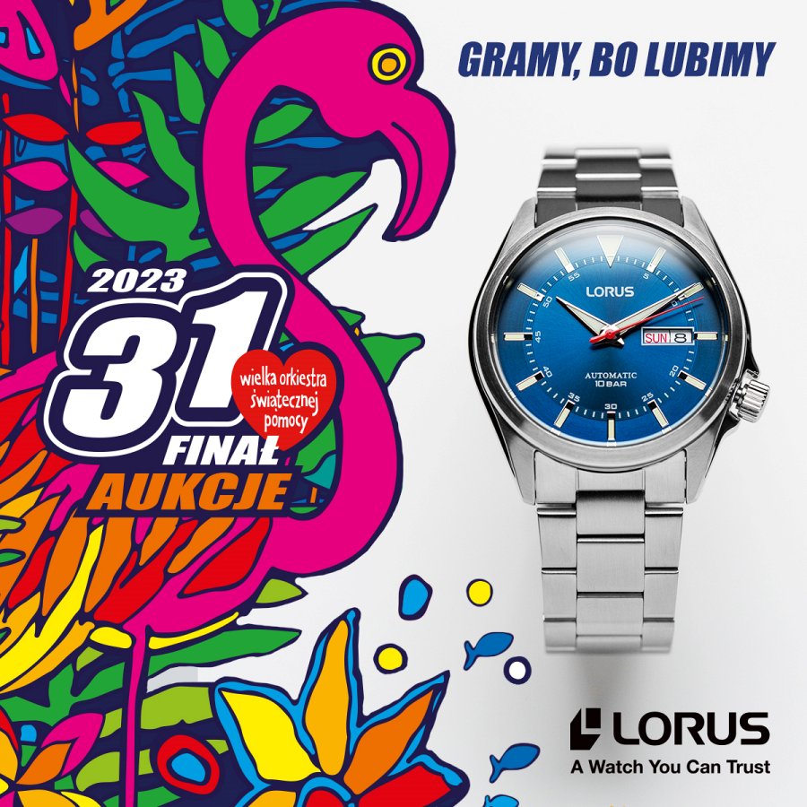 Lorus wspiera WOŚP. Specjalny egzemplarz zegarka trafił na aukcję!