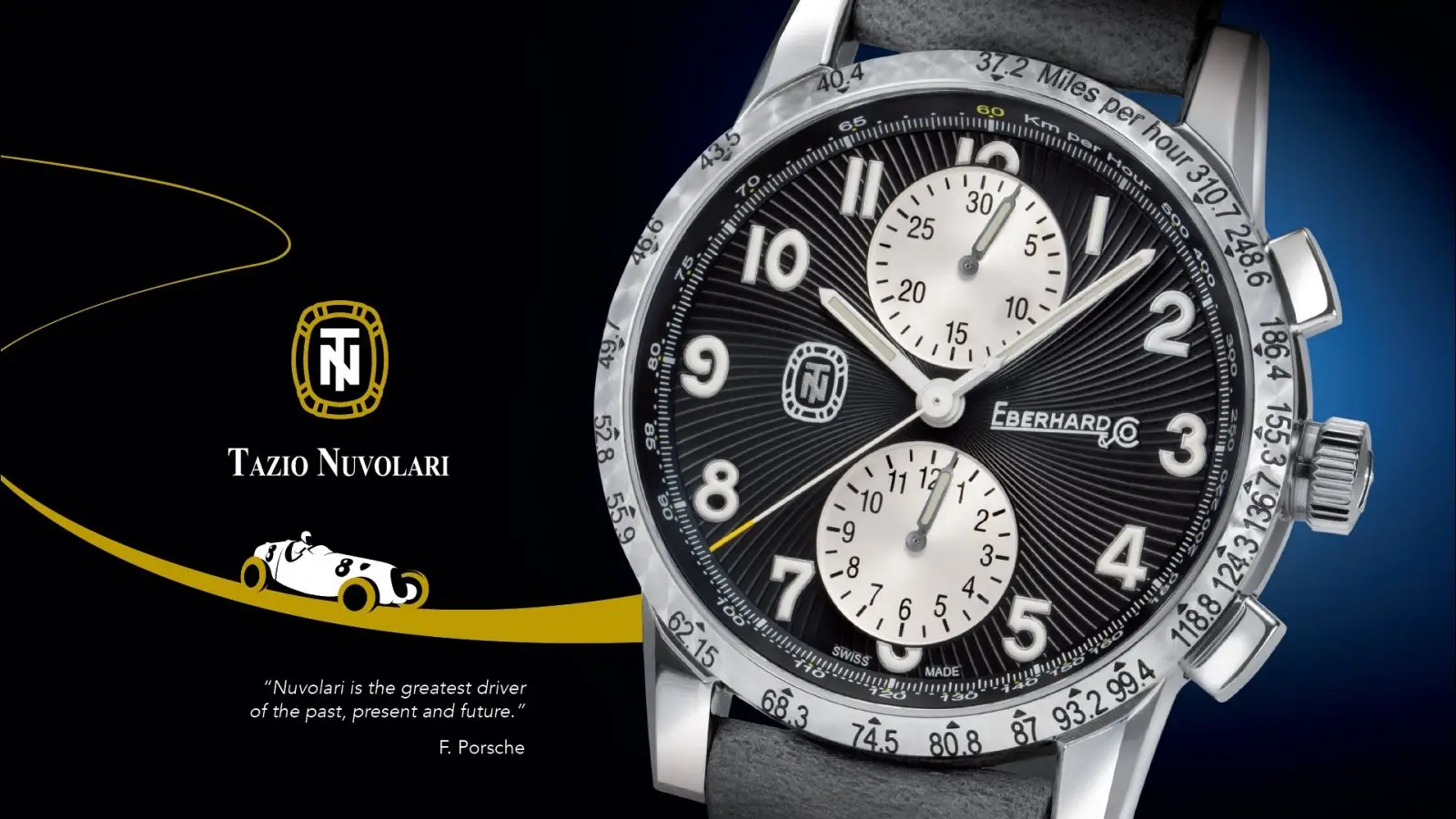 Legendarny kierowca, emblematyczna kolekcja zegarków. Eberhard & Co Tazio Nuvolari