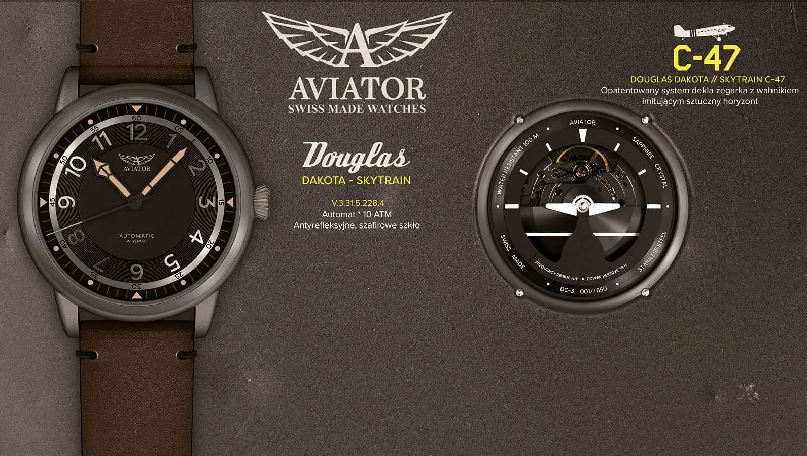 AVIATOR Swiss Made - Douglas Dakota Skytrain Automatic