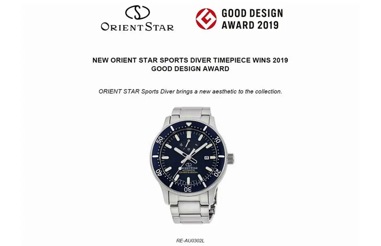 Nowa seria Orient Star Sports Diver - zdobywca Good Design Award 2019