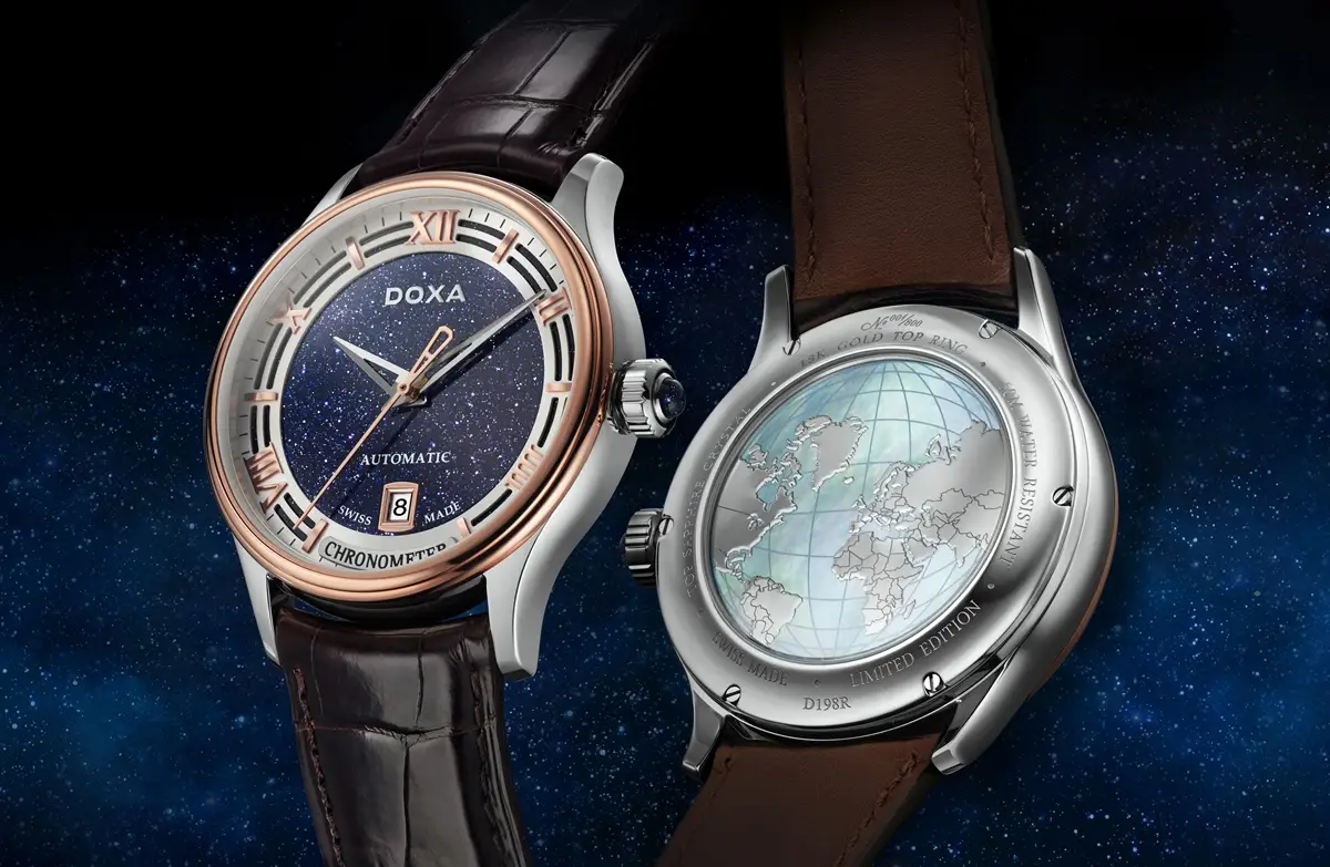 DOXA GrandeMetre Blue Planet® Chronometre - trzy wzory tarcz, by ukazać piękno natury