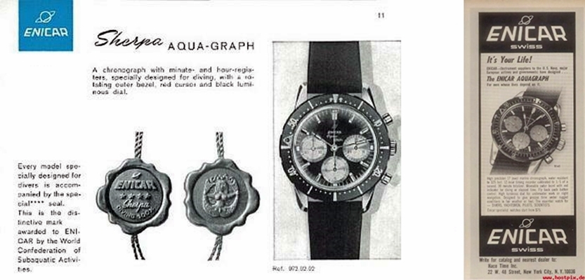 Zegarki vintage: Enicar Sherpa 300 Aqua Graph