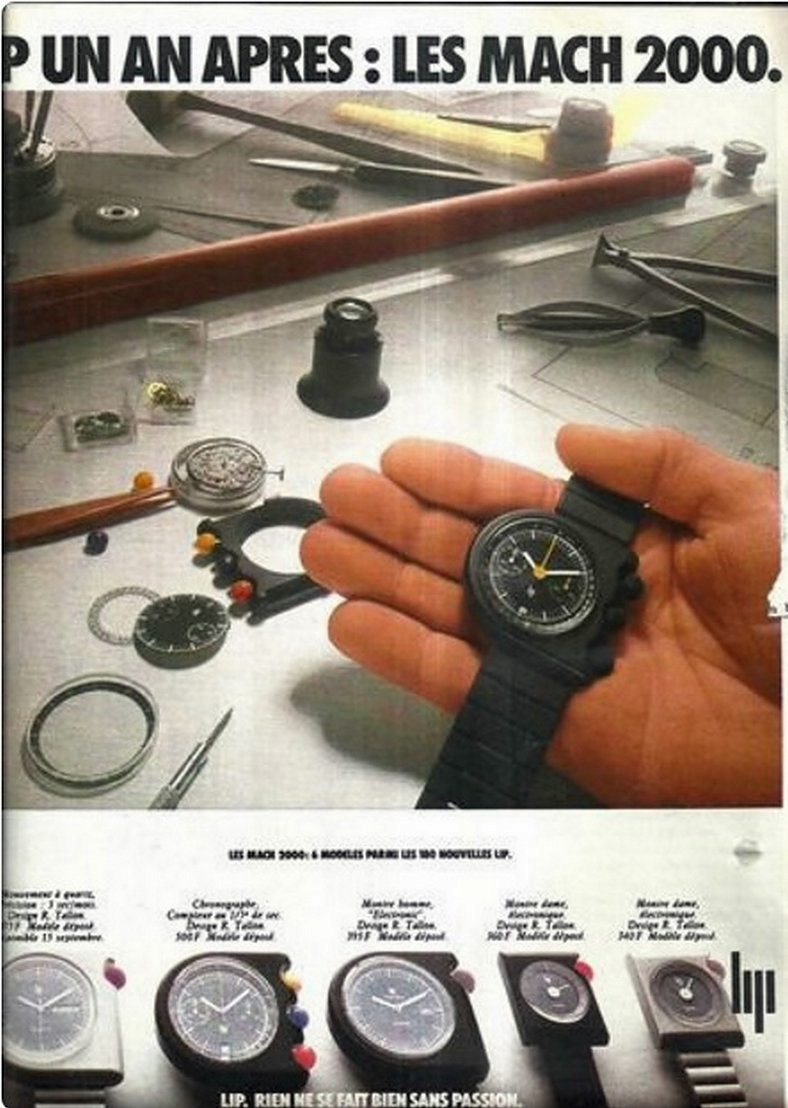 Zegarki vintage: LIP Roger Tallon Chronograph MACH 2000 Dark Master