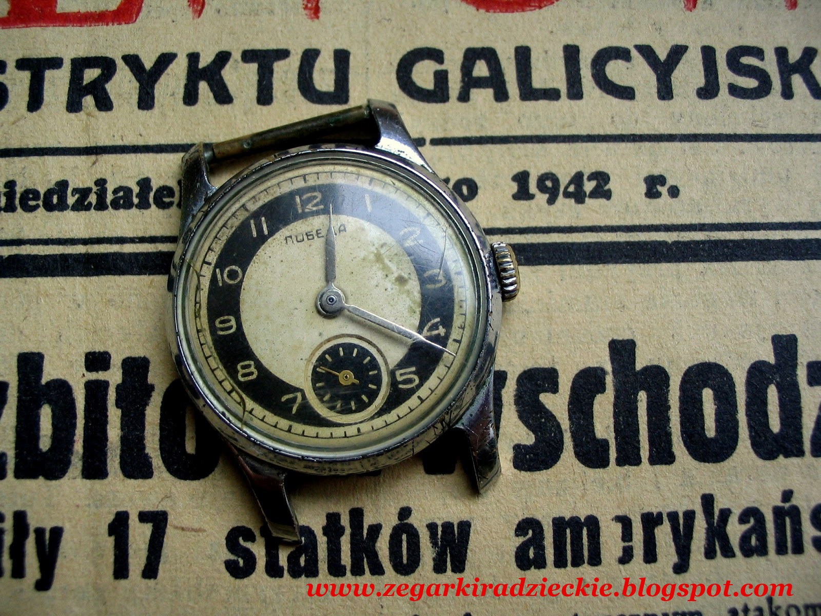 Zegarek Pobieda z Czystopolskiej Fabryki Zegarków