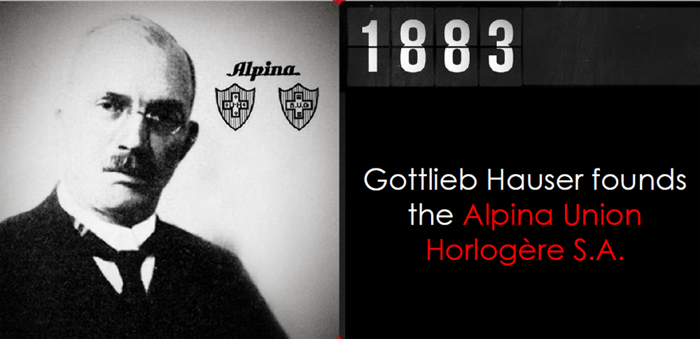Gottlieb Hauser founds the Alpina Union Horlogère S.A.