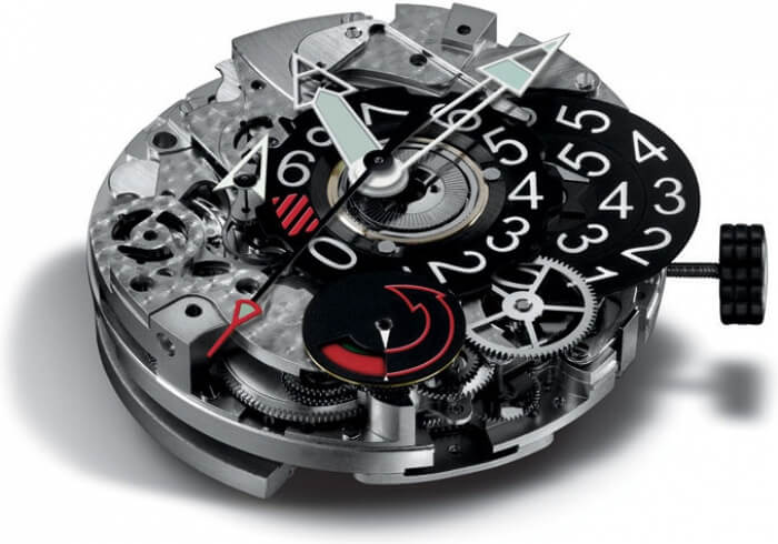 2004 - Chronograph with a stop display based on a combined mechanical and digital design