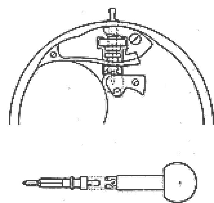 1889 - Keyless winding system with a detachable winding stem