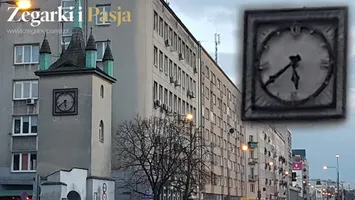 Raport z naprawy zegara wieżowego na budynku Gołębnika