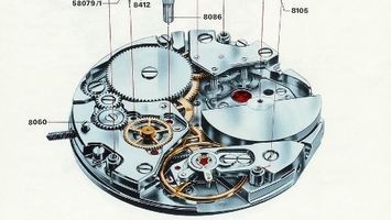 1969 - Zegarek ze stoperem i automatycznym naciągiem z mikrorotorem (konstrukcja modułowa)
