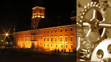 Zegar na wieży Zamku Królewskiego w Warszawie. Konstrukcja