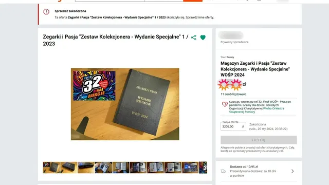 Aukcja Zegarki i Pasja dla WOŚP 2024 z fenomenalnym wynikiem!