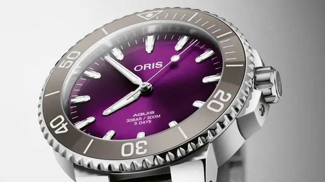 Oris Hölstein Edition 2023. Pierwszy Aquis bez wskazania daty i z fioletową tarczą