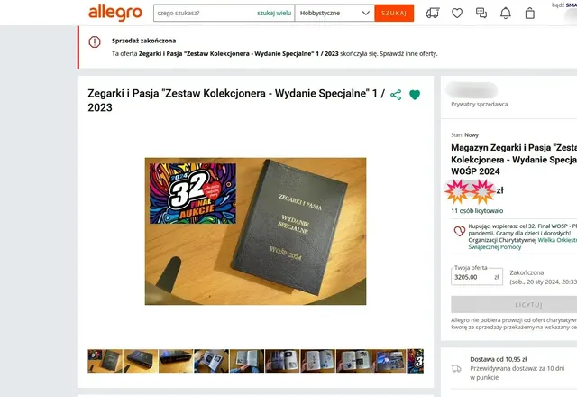 Aukcja Zegarki i Pasja dla WOŚP 2024 z fenomenalnym wynikiem!