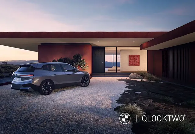 Czas w motoryzacyjnym świecie przyszłości. QLOCKTWO dla BMW iX