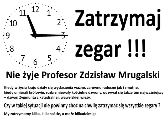 Zatrzymajmy zegary!!! Akcja Klubu Miłośników Zegarów i Zegarków