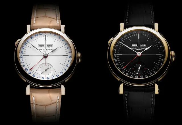 Laurent Ferrier - Galet Annual Calendar School Piece Opaline Black & White