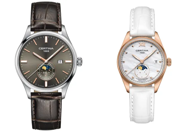 Certina DS-8 Moon Phase Lady & Gent – w rytmie faz Księżyca