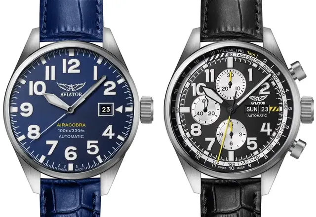 AVIATOR Swiss Made – modele AIRACOBRA P42 oraz P45 Chrono Auto